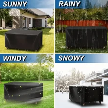 1pc 210D Oxford Cloth Dust Cover,Waterproof Cover,A Cover Suitable For Waterproofing And Preventing Leaf Drop On Household Outdoor Furniture