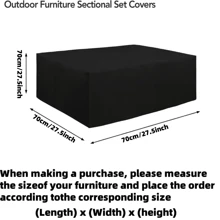 1pc 210D Oxford Cloth Dust Cover,Waterproof Cover,A Cover Suitable For Waterproofing And Preventing Leaf Drop On Household Outdoor Furniture