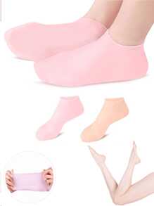 1 Pair Silicone Foot Spa Socks For Dry Cracked Feet, Silicone Moisturizing Socks For Women, Foot Care Silicone Socks, Spa Gel Socks Foot Care After PedicureHydrating Gel Moisturizer For Dry, Cracked Feet - Relaxing Massage, Softenin, Foot Care, Skin Care ﻿