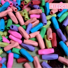 4/8 件人体工学铅笔握把套装 - 彩色书写矫正工具，柔软纹理设计，改善姿势和舒适度，铅笔架，非常适合书写、绘画、办公和学校用品，缓解手指疲劳，混合颜色回到学校