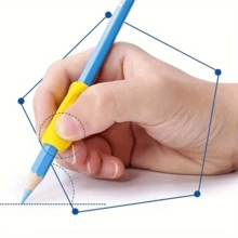 4/8 件人体工学铅笔握把套装 - 彩色书写矫正工具，柔软纹理设计，改善姿势和舒适度，铅笔架，非常适合书写、绘画、办公和学校用品，缓解手指疲劳，混合颜色回到学校