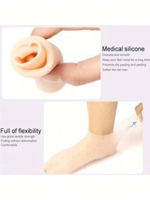 1 Pair Silicone Foot Spa Socks For Dry Cracked Feet, Silicone Moisturizing Socks For Women, Foot Care Silicone Socks, Spa Gel Socks Foot Care After PedicureHydrating Gel Moisturizer For Dry, Cracked Feet - Relaxing Massage, Softenin, Foot Care, Skin Care ﻿