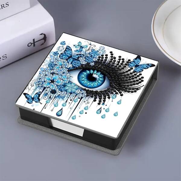 1 Stück 5D Diamantmalerei Muster DIY asymmetrisches Strass Mosaik Gemälde - Schwarze Kunstleder Notizblock - mit 160 Notizzetteln - ideal für Büro Zuhause und Schulmaterial, Bastelei. Muttertagsgeschenk. Süße Schreibwaren. Geschenk für Feiertage
