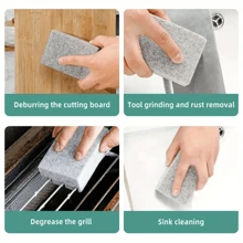 4pcs Heavy Duty Grill Cleaning Bricks: Heat-Resistant Non-Slip Scraper For Removing Grease And Residue - Ideal For Barbecue, Camping, Picnics And Backyard Maintenance, Grill Maintenance | Portable Grill Cleaner | Heat-Resistant Bristles, Outdoor Barbecue Accessories, Cleaning Tools For Lava Rocks, Kitchen Utensils