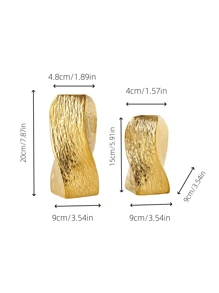 1PC Ceramic Twist Plated Silver Vase Suitable For Bedroom, Balcony, Powder Room, Bedroom, Desk And Other Home Decor Vase Ornaments Back To School Room Decor School Supplies