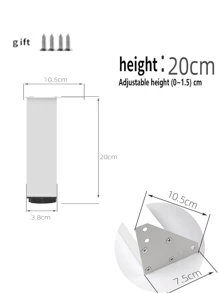4-Piece Metal Triangle Shaped Furniture Leg Replacement Coffee Table, Cabinet Legs, Sofa Accessories, Hardware Accessories