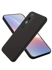 1pc Black Shockproof Phone Case For /Apple//Honor//OPPO//Vivo//Infinix Series, Black Phone Protective Case, Phone Cover, Shock Proof Phone Case, Black Phone Case, Minimalist Phone Case, Solid Color Phone Case, Black Phone Case, TPU Shockproof Phone Case (Military Grade Drop Protection)