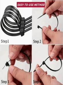 100 条重型尼龙扎带 (150mm X 30mm) - 防水、防滑、防断裂电缆管理带,适用于家庭、办公室和工业用途,电缆整理,专业电缆管理,拉链扎带 - 黑色尼龙扎带 - 自锁,适用于家庭、办公室、花园、车库和车间,自锁绳索管理重型户外、家庭办公室花园栅栏网格抗紫外线尼龙扎带,颜色和款式随机 - 彩色 - 查看 11