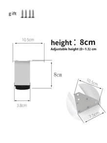 4-Piece Metal Triangle Shaped Furniture Leg Replacement Coffee Table, Cabinet Legs, Sofa Accessories, Hardware Accessories