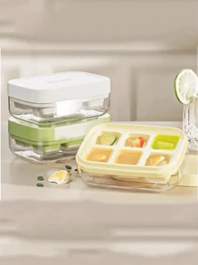 1pc/3pcs Ice Cube Tray, Household Refrigerator Ice Cube Mold, Silicone Ice Cube Maker With Lid, Press Mini Square Ice Cube Trays