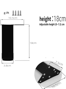 4-Piece Metal Triangle Shaped Furniture Leg Replacement Coffee Table, Cabinet Legs, Sofa Accessories, Hardware Accessories