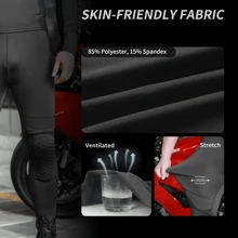 WOSAWE Pantalon de cyclisme sport WOSAWE pour hommes avec armure souple, certifié CE, absorption des chocs, rembourrage, très extensible, respirant et confortable