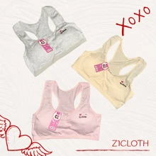Kit 3 Sutiã Top Alça Fixa Juvenil Menina Mocinha Algodão Adolescente Bojo Removível Importado