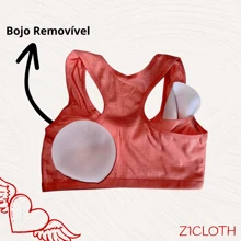 Kit 3 Sutiã Top Alça Fixa Juvenil Menina Mocinha Algodão Adolescente Bojo Removível Importado