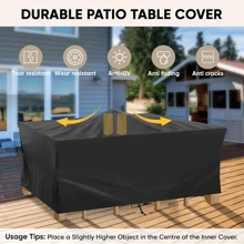 1pc 210D Oxford Cloth Dust Cover,Waterproof Cover,A Cover Suitable For Waterproofing And Preventing Leaf Drop On Household Outdoor Furniture