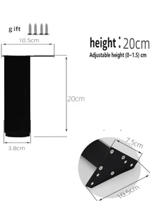 4-Piece Metal Triangle Shaped Furniture Leg Replacement Coffee Table, Cabinet Legs, Sofa Accessories, Hardware Accessories