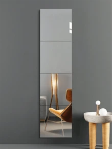 1 Set Of 4pcs Acrylic Modern Minimalist Full Length Makeup Mirror, Including 16pcs Double-Sided Adhesive Tapes For Wall Decoration, Upgraded Strong Sticky Version, Best Gift Back To School