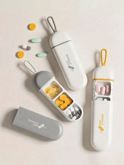 9pcs/6pcs/3pcs/1pc Portable 3 Compartment Pill Box, Light-Proof Mini Medicine Storage Box, Daily Medicine Container Organizer, Morning/Noon/Night Pill Organizer, Personal Medication Storage Box