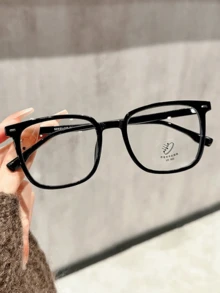 一副大框水钻变色透明镜片眼镜，适合夏季海滩、户外活动、旅行和返校，打造时尚学院风。 - 漸層黑色 - 查看 5