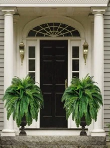 1pc Faux Boston Fern Plant, UV Resistant Artificial Fern Plant For Outdoor Use, Fake Fern Plant, Durable Synthetic Outdoor Fern