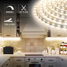 NBBUFF 3ft-50ft USB Button Switch Led Strip Light, 6500K White Light Suitable For Cupboard, Showroom Lighting, Mirror,Sewing Machine, Wardrobe, Staircase Night Lighting, Very Easy To Install