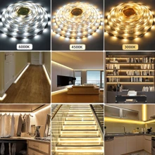 NBBUFF 3ft-50ft USB Button Switch Led Strip Light, 6500K White Light Suitable For Cupboard, Showroom Lighting, Mirror,Sewing Machine, Wardrobe, Staircase Night Lighting, Very Easy To Install