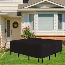 1pc 210D Oxford Cloth Dust Cover,Waterproof Cover,A Cover Suitable For Waterproofing And Preventing Leaf Drop On Household Outdoor Furniture