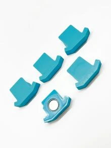 1pc Adjustable Magnetic Sewing Edge Ruler With Scale, Small Blue Magnetic Sewing Quilting Seam Guide, Strong Plastic Edge Binder, Precise Stitching, Magnetic Attachment - No Battery Needed, Suitable For Home Sewing Machine - Blue - View 3