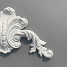白色 PU 墙饰；电视背景墙法式装饰花；墙面装饰花；仿石膏；法式树脂角花；聚氨酯装饰配件；建筑装饰材料；家居饰品；镂空雕花。 - 彩色 - 查看 10