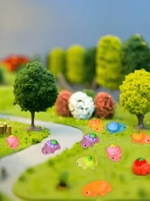 100/50/20/10/1pc Mini Night Glow Turtles, Tiny Fruit Shape Turtles, Mini Resin Animals Figures, Tiny Sea Turtle, Marine Animals Miniature Turtles, Miniature Things Figurines To Hide For DIY Fairy Garden Decoration, Dollhouse Micro Landscapin, Tiny Aquarium Dollhouse Decor, Ocean Style Party Ornaments