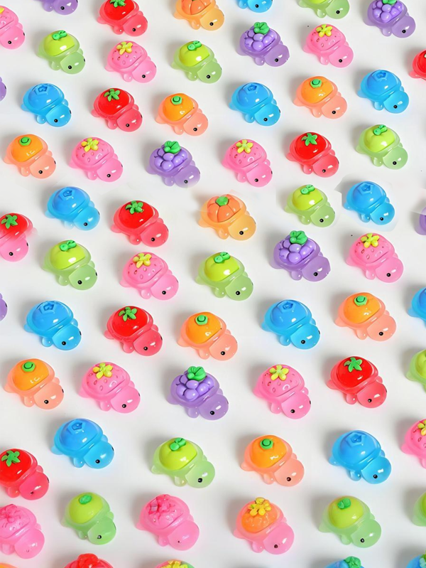 100/50/20/10/1pc Mini Night Glow Turtles, Tiny Fruit Shape Turtles, Mini Resin Animals Figures, Tiny Sea Turtle, Marine Animals Miniature Turtles, Miniature Things Figurines To Hide For DIY Fairy Garden Decoration, Dollhouse Micro Landscapin, Tiny Aquarium Dollhouse Decor, Ocean Style Party Ornaments