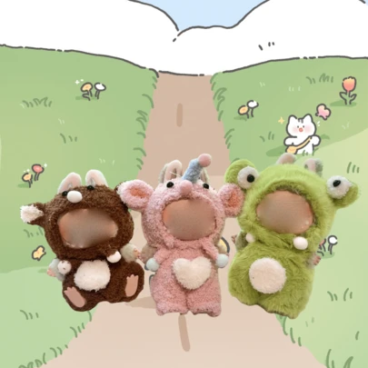 12pcs Random (Clothes Only) 17cm Plush Doll Removable Outfit Set, Suitable For 1st & 2nd Generation Doll, Sitting Party Appropriate (Excluding Shoes)