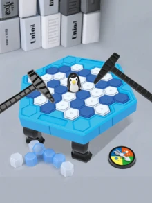 一套儿童企鹅陷阱破冰游戏，STEM教育逻辑训练棋盘游戏，适合家庭聚会，3-12岁儿童 - 彩色 - 查看 9