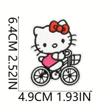 Sanrio 17 pezzi di toppe ricamate termoadesive e da cucire a tema Hello Kitty - disegni assortiti e colorati (sport, musica, fiori) per abbigliamento, giacche, jeans, cappelli, fai da te e lavoretti - decorazioni e regali adorabili per l estate e la scuola