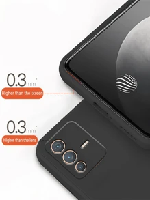 1pc Black Shockproof Phone Case For /Apple//Honor//OPPO//Vivo//Infinix Series, Black Phone Protective Case, Phone Cover, Shock Proof Phone Case, Black Phone Case, Minimalist Phone Case, Solid Color Phone Case, Black Phone Case, TPU Shockproof Phone Case (Military Grade Drop Protection)