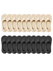 1/4/6/10/12/20 Pairs Thin, Non-Slip, Breathable Ice Silk Invisible Non-Show Socks, Customizable