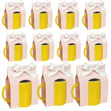 10/30/50 piezas Cajas de embalaje para tazas, aptas para impresión por transferencia de calor en tazas, bolsas de regalo, tazas con cajas con ventana, cajas de embalaje de regalo para tazas - Multicolor - Ver 7