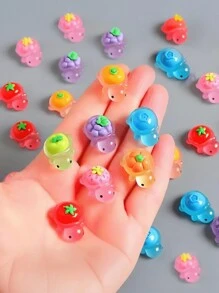 100/50/20/10/1pc Mini Night Glow Turtles, Tiny Fruit Shape Turtles, Mini Resin Animals Figures, Tiny Sea Turtle, Marine Animals Miniature Turtles, Miniature Things Figurines To Hide For DIY Fairy Garden Decoration, Dollhouse Micro Landscapin, Tiny Aquarium Dollhouse Decor, Ocean Style Party Ornaments