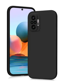 1pc Black Anti-Drop Phone Case, Compatible With Samsung/Apple/OPPO/ Series Smartphones. Black Shockproof Phone Case, Minimalist Design, Solid Color Phone Case, TPU Shockproof Phone Case (Military-Grade)