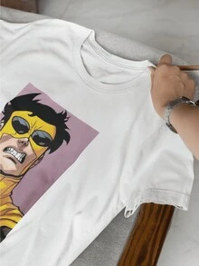 Camiseta Unisex INVINCIBLE sublimada Mark Grayson - Blanco - Ver 2