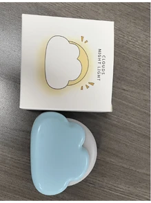 1PC Adjustable Brightness Rechargeable Cloud Night Light, 4 Brightness Options, Cute Cloud Shaped LED Night Light, Bedroom Creative Gift, Bedroom Desktop Mini Ornament Desk Lamp, Birthday Gift, New Internet Celebrity Creative Charging Cute Cloud Night Light