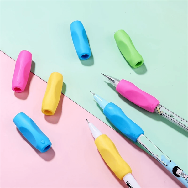4/8 Stück ergonomischer Stiftgriff-Set - farbige Schreibkorrektur-Werkzeuge, weiche Textur Design zur Verbesserung von Haltung und Komfort, Stifthalter, ideal für Schreiben, Zeichnen, Büro- und Schulbedarf, entlastet Fingermüdigkeit, gemischte Farben für den Schulanfang