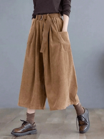 Women's Casual Loose Solid Color Wide Leg Pants