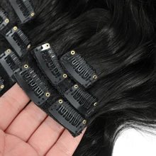 Body Wave Clip In Human Hair Extensions Natural Color 100% Remy Human Hair Clip In 8Pcs/Set Full Head For Women