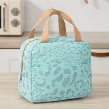 1 Stück isolierte Lunch Tasche, Aquarellmuster, geeignet für Studenten, Outdoor-Reisen, Picknick, Lunchbox Schulbedarf, Rückkehr zur Schule