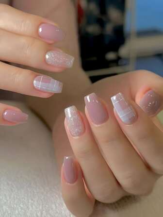 24pcs Fall Winter Short Square Shape Press On Nails Kit Hot Pink Elegant Hot Pink Flowers And Shiny Gold Foil,Fit Perfectly Fake Nails Kit Full Cover False Nails,Includes 1sheet Adhesive Tabs & 1pc Mini File,For Daily Dating Office Home Party Women Jewelry Accessories False Nail Tips 1 File Strip Jelly Gel