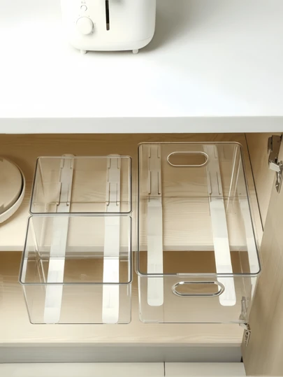 1 Paar Schienen, Schubladen Aufbewahrungskorb Schienen, Mehrzweck Küche Schlafzimmer Schrank Organizer Box Schiene, Bohren nicht erforderlich Küche Bad Schrank leise Gleitstreifen, Multifunktions Schubladenführung, Aufbewahrungsbox Auszugschiene