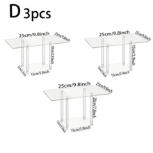 亚克力蛋糕面包展示架,透明甜甜圈糕点甜点展示架,透明储物托盘,适用于活动和商业展览展示盒托盘,适用于婚礼派对展示、厨房、圣诞礼物 - 透明色 - 查看 17