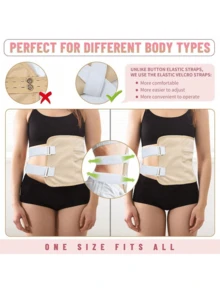 Kit de envoltura de aceite de ricino orgánico con correa ajustable para el hombro y bolsillo de almacenamiento, reutilizable (no se incluye el aceite de ricino) (Caqui) Accesorios de gimnasio - Caqui - Ver 2