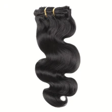 Body Wave Clip In Human Hair Extensions Natural Color 100% Remy Human Hair Clip In 8Pcs/Set Full Head For Women